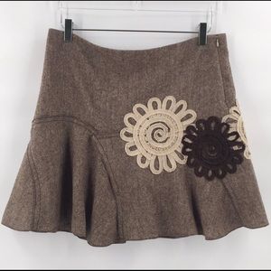Chelsea & Violet Tweed Floral Appliqué Skirt 10